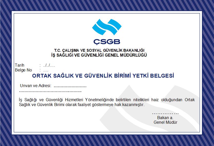 OSGB Yetki Belgesi