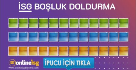 Çalışanlar için İSG Boşluk Doldurma