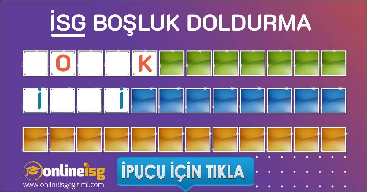 İSG Boşluk Doldurma | Çalışanlar – Ocak