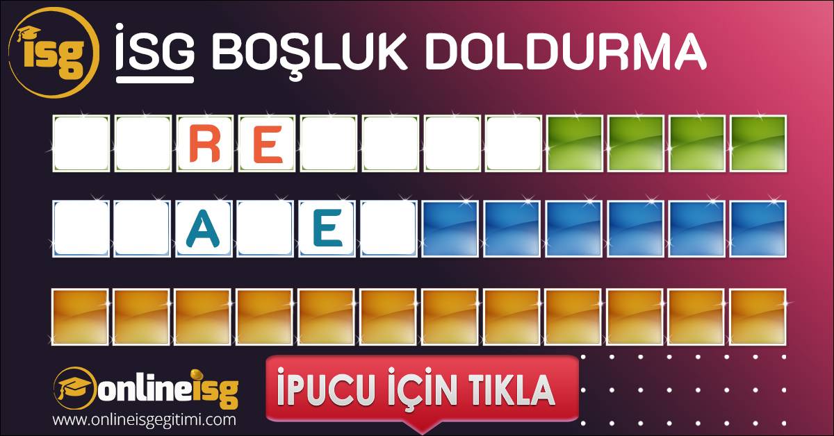 İSG Boşluk Doldurma | Peofesyoneller - Kasım