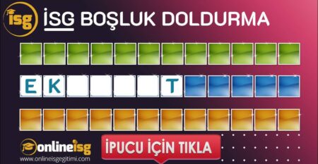 Boşluk Doldurma İSG Uzmanları | Aralık