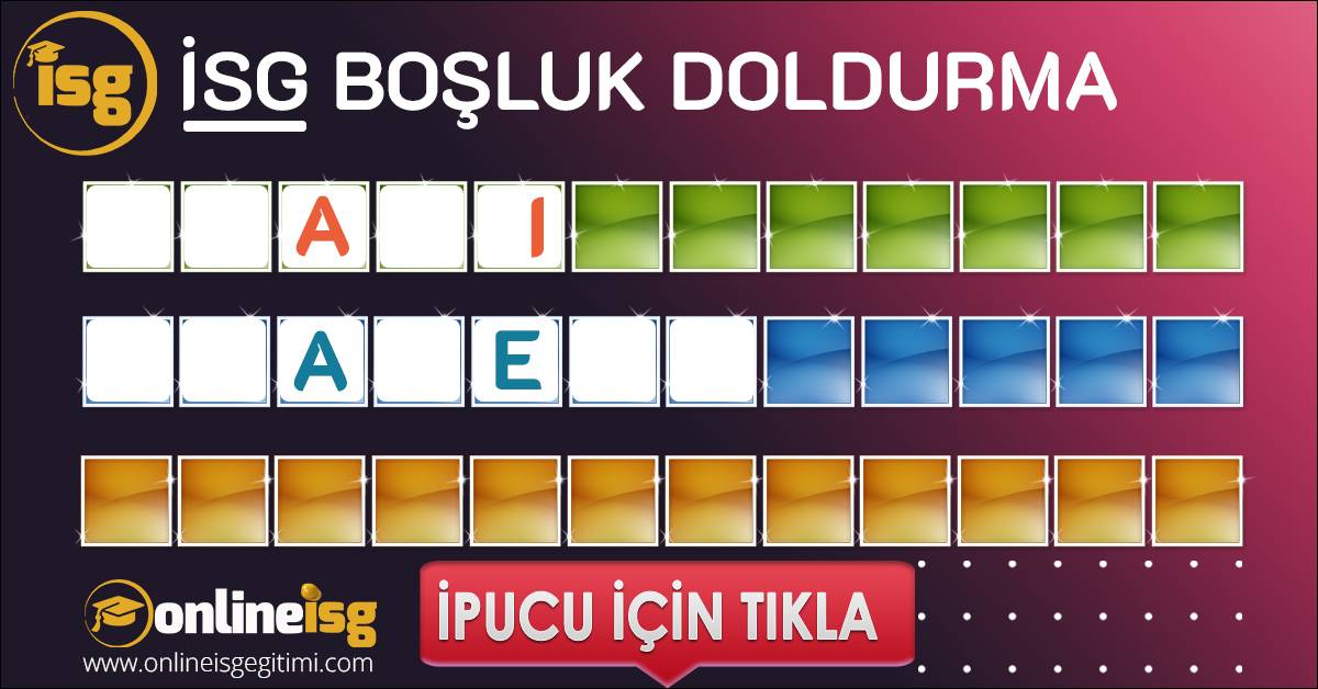 İş Güvenliği Uzmanları için Boşluk Doldurma | Ocak