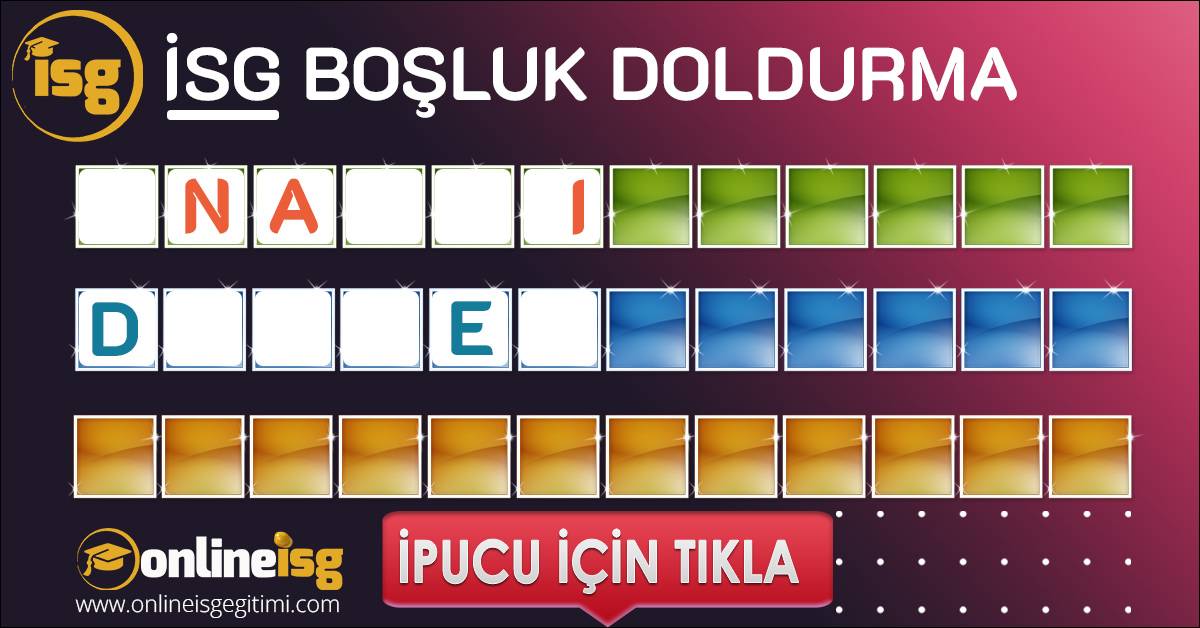 İSG Uzmanları Boşluk Doldurma | Şubat